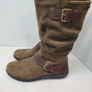 Cobb Hill Rockport‎ Brown Suede Waterproof Mid Calf Boots Womens Size 7